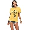 MYHALF-Womens-Fun-Animal-Graphic-Tees-Casual-Short-Sleeve-Summer-Cute-Giraffe-Printed-T-Shirt-Tops MYHALF Womens Fun Animal Graphic Tees Casual Short Sleeve Summer Cute Giraffe Printed T-Shirt Tops Yellow
