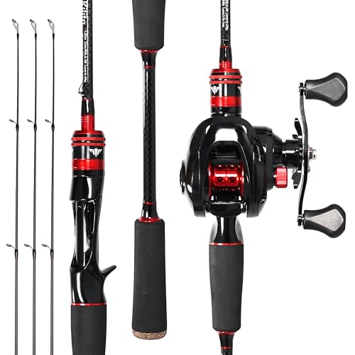 Kilitn Fishing Rod and Reel Combo, Baitcaster Rod 2-Piece & 