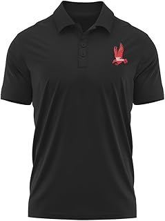 Official NCAA Collegiate Men's Sport Polo Short Sleeve Shirt Left Chest Logo Collection