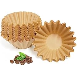 MUCXNIIY 1-2 Cup Brown Coffee Filters, 100 Count Unbleached Basket Coffee Filter Paper for Miniature Mr Coffee, Small Coffee Maker, Single Serve Coffee Pot, Pour Over Coffee Kit