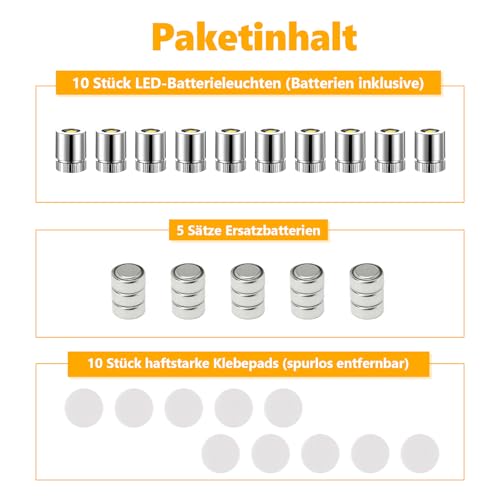 LIHAO 10x Mini LED Ballonlichter Wasserdicht Beleuchtung Warmweiß Ballonlicht Luftballons LED Licht Dekoration für Papierlaternen, Hochzeit, Weihnachten, Party, Geburtstage