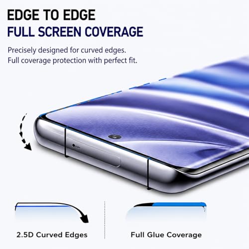 Image of Compatible For Realme 12 Pro 5G / Realme 12 Pro Plus /Realme 12 Pro+ Edge to edge Curved Full Glue Tempered Glass with installation kit (Non UV glue Tempered glass)