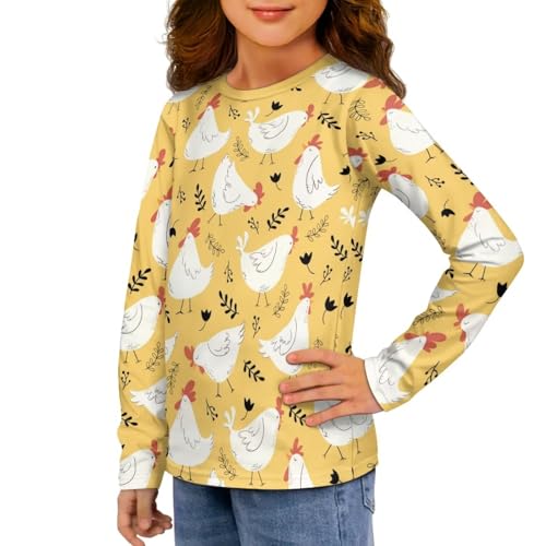 Long Sleeve Tshirts for Girls Boys Thin Fall T Shirts Kids 3-16 Years Novelty 3D Print Pullover Tees4