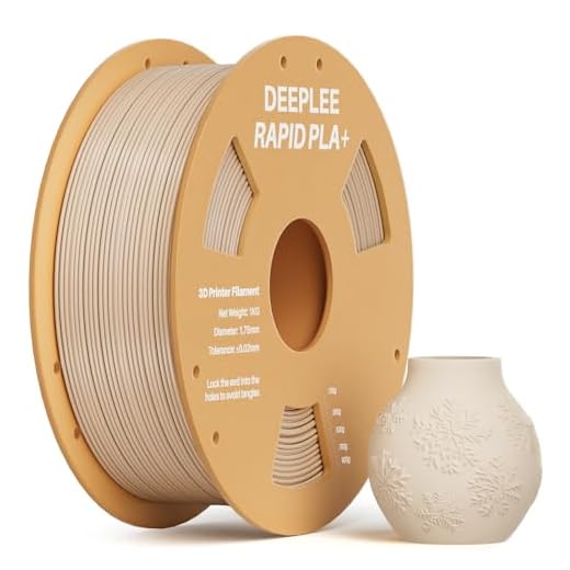 DEEPLEE Rapid PLA Plus Filament 1.75mm, High Speed 3D Printer Filament Up to 600mm/s, PLA+ Filament Dimensional Accuracy +/- 0.02 mm Fits Most FDM 3D Printer, Cardboard Spool Beige 1kg