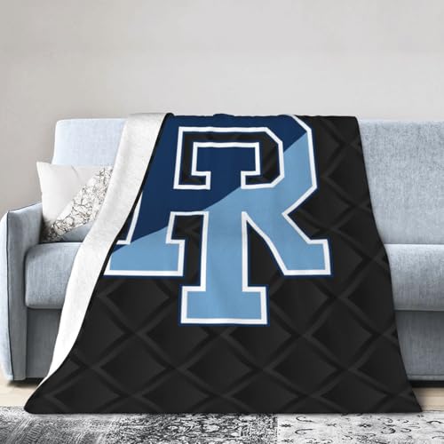 Uri University of Rhode Island Rams Fleece Blanket, Very Soft Microfiber Flannel Blanket for Couch Warm and Cozy for All Seasons
