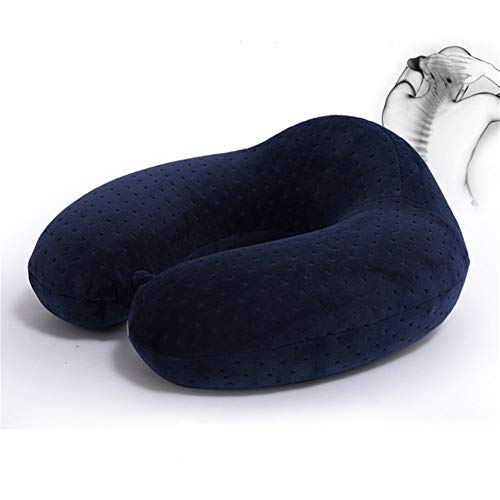 Almohada de espuma de memoria 1pc en forma de U Almohada Cuello Oficina de Apoyo a la memoria de almohadas de espuma principal del cuello cómodo almohadilla del recorrido del coche avión de aire del h