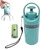 Pooper Scooper for Dog, Portable Dog Poop Holder with Waste Bag Pouch, Sanitary Pet Waste Picker Upper with Claw Pickup Tool, Small & LargeDogs Poop Scoop, Travel Pet Accessories for Walking