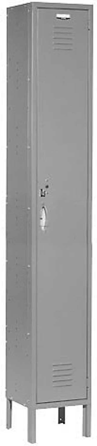 Global Industrial Single Tier Locker, 12x15x72, 1 Door Unassembled, Gray