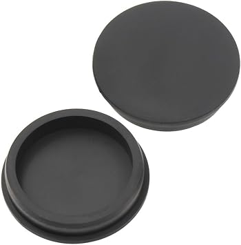 EASYEAH T-Shaped Silicone Rubber Hole Plug, 3 in Soft Rubber Stopper | Flexible Tube End Cap Cover Waterproof Sealing Hole Plugs for Bottles, Black, 2 Pcs