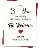 Smithtuy 13th Anniversary Card, 13 Year Anniversary Card Gifts for Him Her
