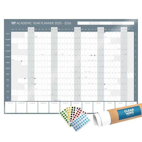 Clear Mind ConceptsÂ® Academic Wall Planner 2025-2026 - A1