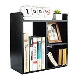 PAG Desktop Shelf Freestanding Wood Small Bookshelf Desk Supplies Organizers and Accessories Storage