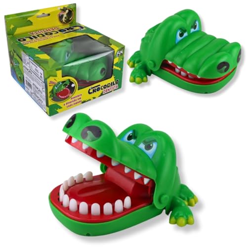Jogo Crocodilo Morde Dedo Infantil De Mesa Brinquedo Jacaré Dentista Pegadinha Presente Para Criança