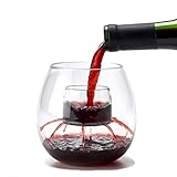 Chevalier SHATTERPROOF Stemless Aerating Wine Glasses (Set of 2) - BPA Free Plastic - Patented In-The-Glass Wine Aerator and Decanter for Outdoor Use