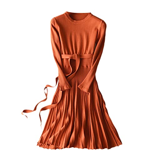 Robe de printemps pull en tricot cachemire Kelsiop jupe longue haut standard gris femme S