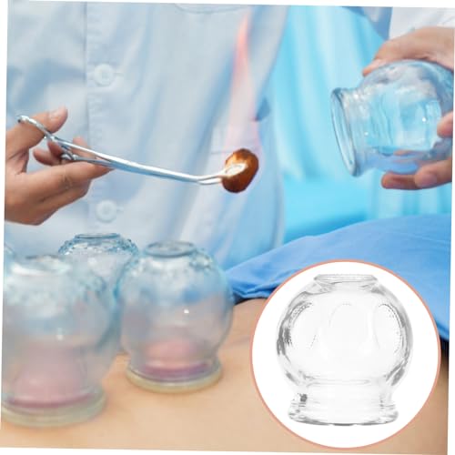 Set de 7 ventosas de vidrio para terapia de succión y masajes, uso en el hogar para cuidado corporal y tratamiento de celulitis miniatura 4