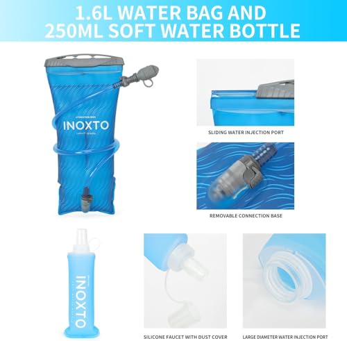 Image of INOXTO Running Hydration Vest Backpack,Lightweight Insulated Pack with 1.5L Water Bladder Bag Daypack for Trail Hiking Running Cycling Race Marathon for Women Men