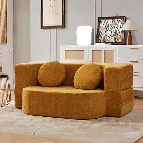 Sofá cama de compresión, sofá plegable de espuma para espacios pequeños, funda lavable para sala de estar y oficina