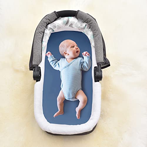 Image of David's Kids 3 Pack Bassinet Sheets, Ultra Soft Breathable Cradle Sheets for Boys Girls Neutral,Univeral Fit for Most Cradle and Bassinet Mattress, White & Light Grey & Navy Blue