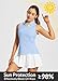 baleaf Women's Golf Shirts Tank Tops Sleeveless Tennis Polo Racerback with Collar Athletic Tanks Quick Dry Light Blue S