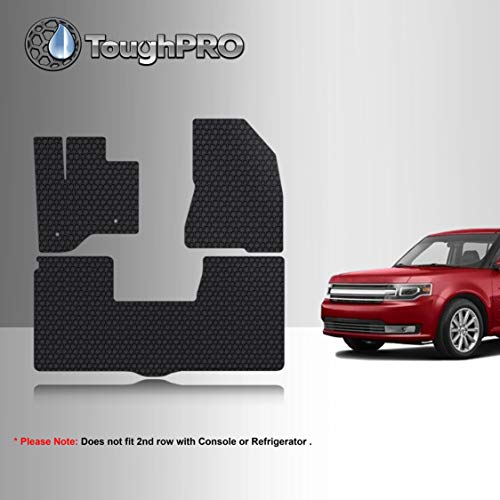 TOUGHPRO Floor Mats Accessories Set Compatible with Ford Flex 2nd Row Bench All Weather Heavy Duty Black Rubber (Made in USA) 2013 2014 2015 2016 2017 2018 2019