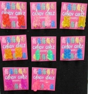 Gummy Bear Candy Inspired Earrings-light Pink