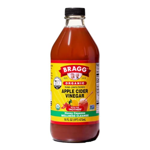 Bragg Organic Apple Cider Vinegar Honey Cayenne Wellness Cleanse with the Mother - 16 fl oz - Raw and Unfiltered