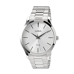 Lorus herenhorloge kwarts roestvrij staal met metalen band RRX67HX9, zilver, armband