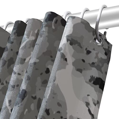 Rideau de douche marbre gris premium imperméable effet texture minérale