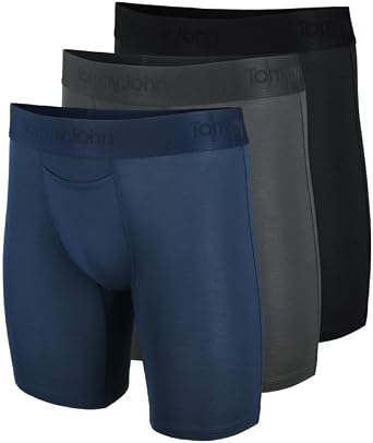 Tommy John Mens Second Skin 8" Boxer Brief Underwear