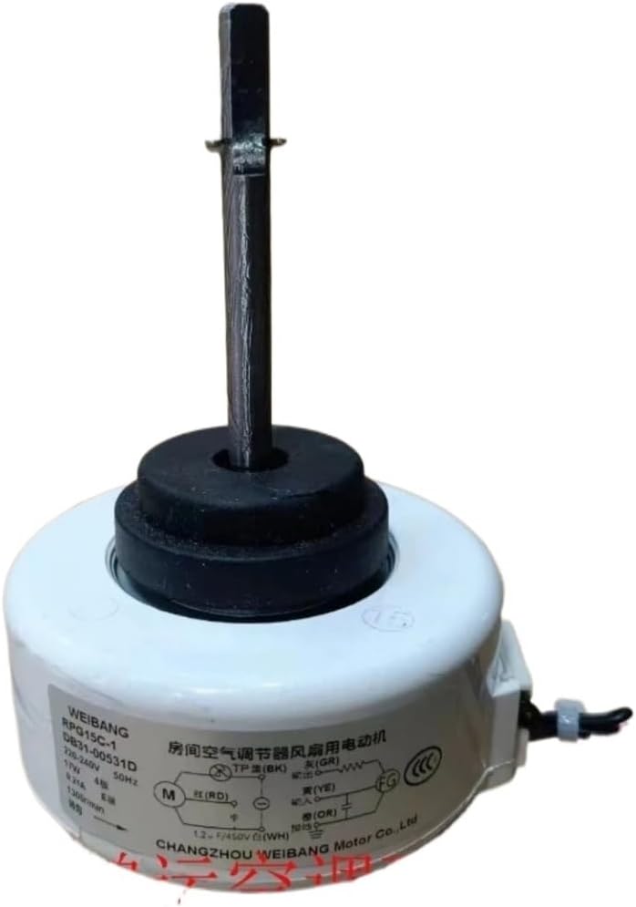 Air Conditioner Indoor Unit AC Fan Motor，Compatible for Samsung ， RPG15C-1 220-240V 50Hz 17W 1300r/min DB31-00531D Conditioning Parts，Replace The Air Conditioner Fan