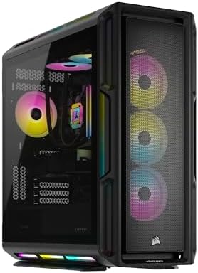Corsair Vengeance i8200 Series Gaming PC – Liquid Cooled Intel Core i9 14900KF CPU – NVIDIA GeForce RTX 4090 GPU – 64GB Dominator Titanium RGB DDR5 Memory – 2TB M.2 SSD – Black