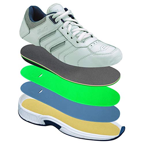 Orthofeet Men's Orthopedic White Leather Pacific Palisades Sneakers, Size 8 - Thumbnail 7