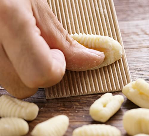 Küchenprofi Gnocchi Brett | Nudelbrett für Gnocchi und Garganelli | Garganelliabstreifer |Buchenholz | Made in Italy, 0804042500
