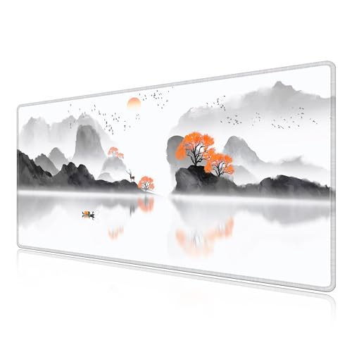 Grand Tapis de Souris à Bords Cousus LL-COEUR Finition Durable 100x50cm