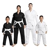 Twister Karate Gi, professionelle Karate-Uniform, Premiumqualität, Karate-Kimono, 237 g, Karateanzug für Erwachsene und Kinder, Schwarz, 5