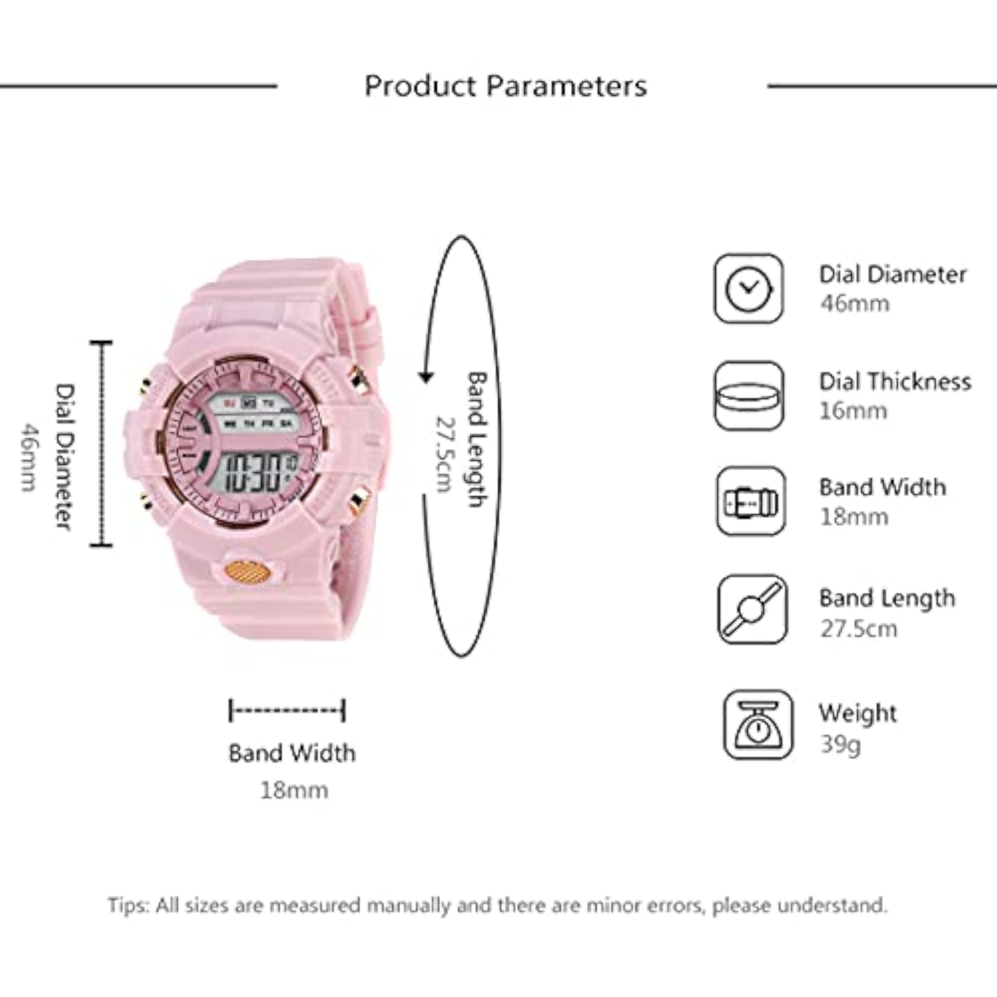 Sports Digital Watch for Girls, Multi-Functional Design