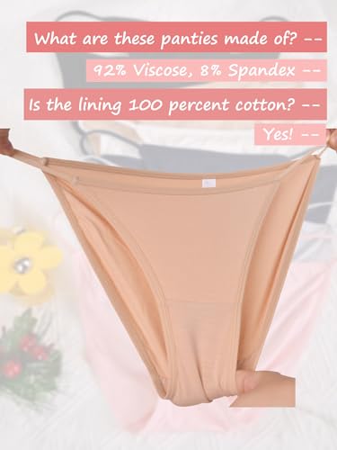 Buankoxy Women's Low-Rise String Bikini Panty Stretch Briefs4