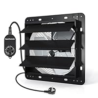 Aygrochy 300mm regelbar abluftventilator, Industrie Wandventilator 1520m³/h, Belüftung und Kühlung für Gewächshäuser, Garagen Loft und Küche.