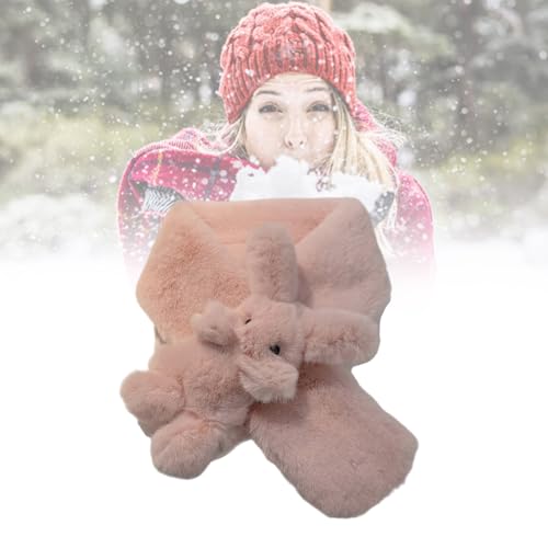 Scarf Cartoon Rabbits Plush Scarf for Winter Decorative Lovely Neck Shawl Kids Winter Warm Neckwear Outdoor Activity Scarves2