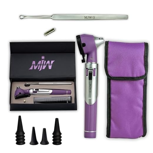 Mini otoscopio de fibra óptica, herramienta para la salud auditiva para uso doméstico con luz LED adicional reemplazable