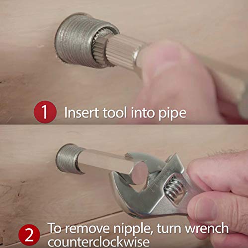 HAUTMEC Internal Pipe Wrench Set, Easy Internal Grip On Pipe Nipples PL0031