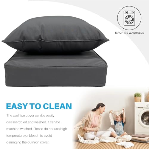 Coussin de chaise d'extérieur haute élasticité avec dossier ergonomique - 6