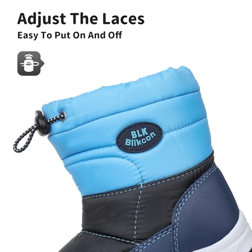 Blikcon Toddler Boys Snow Boots Water-Resistant Warm Winter Boots by Blikcon - Used condition - Image 4