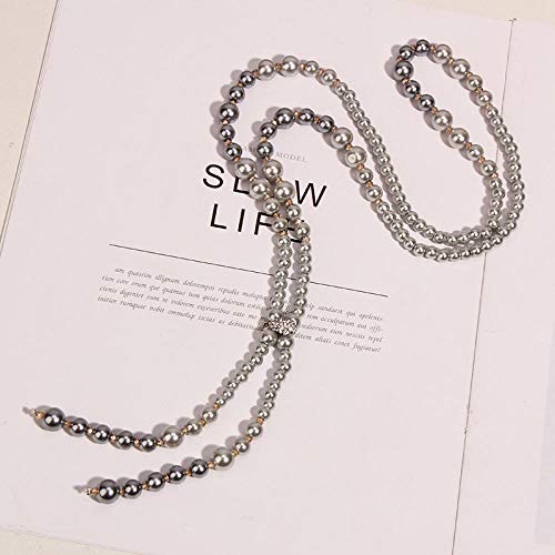 Preisvergleich Produktbild KVSW Halskette weibliche Wilde mehrschichtige Lange Absatzkette Pullover Anhänger Zubehör Gezeiten-See blau