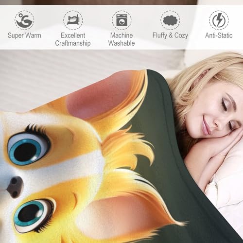 Couverture renard chaude et confortable lavable pour des nuits douces
