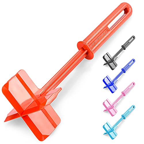 Zulay Kitchen Meat Chopper For Ground Beef And Ground Beef Smasher - Durable Hamburger Chopper, Non-Scratch Meat Masher - Versatile Ground Meat Chopper And Meat Masher Ground Beef (Red) #TOP3