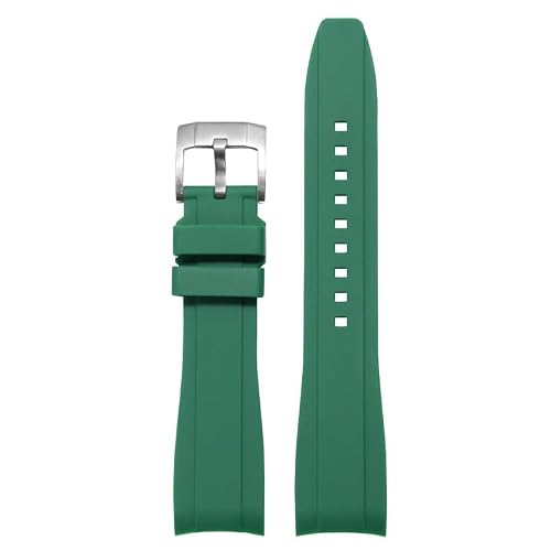 Image of dongrif For Tissot Le Locle Spur T41 T035 Durul Carson Kutu Speed Arc Silicone Watch Band For Men And Women(Greens,18mm)