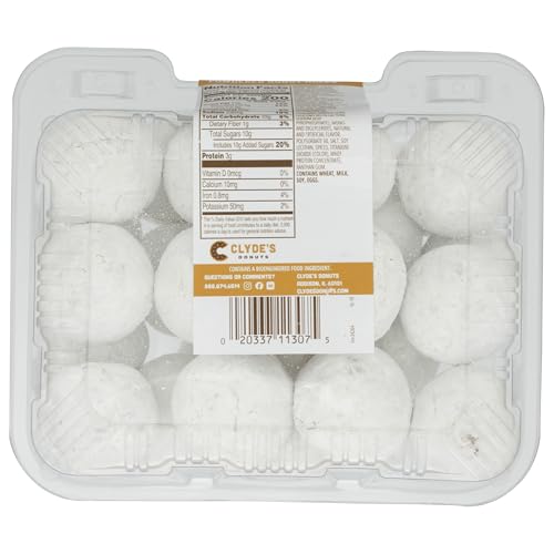 Clyde\'s Powdered Cake Donut Holes, Frozen, 24ct