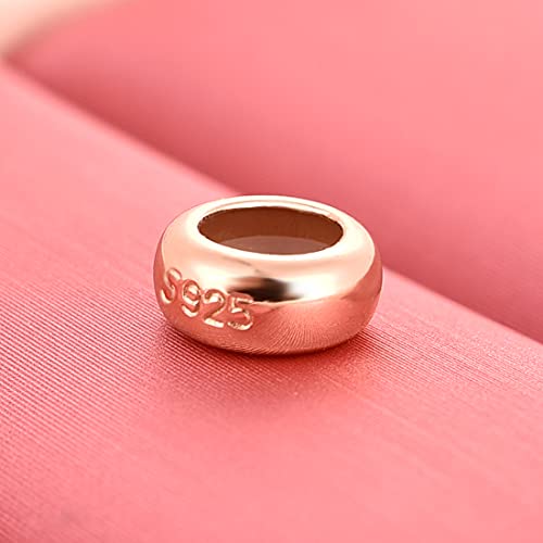 4 STÜCKE Sterling Silber Spacer Charms Stopper Roségold für Pandora Armbänder